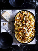 Strozzapreti with cauliflower, hazelnuts and gorgonzola cheese