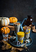Quinoa and pumpkin pudding with gin