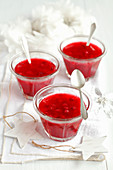 Cranberry jelly dessert for Christmas