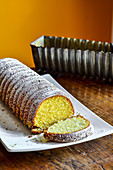 Amor polenta (traditional Milanese polenta cake, Italy)