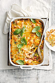 Baked penne bolognese with bechamel sauce