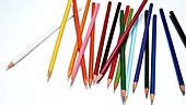 Colouring pencils, slow motion
