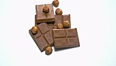 Chocolate and hazelnuts, rotating