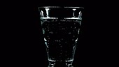 Carbonated water in glass