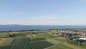 Fields and Lake Constance, drone footage