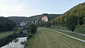 Danube river, Germany, drone footage