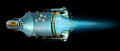 Dawn probe xenon ion thruster, illustration