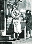 18th Century wigmaker illustration