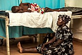 Mother and sick child in hospital