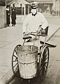 Street sweeper during Spanish Flu pandemic