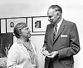 Seaborg receiving the Arches of Science award, 1968