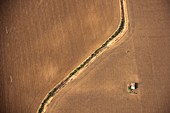 Irrigation canal, Spain, aerial photograph