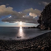 Moonlight on Mediterranean Sea, Italy