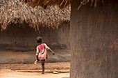 Young child in a village