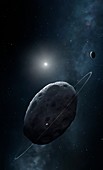 Haumea and moons, illustration