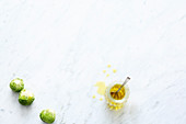 Brussels sprouts and olive oil