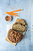 Spicy carrot and protein bread