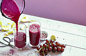 Red grape and beetroot smoothies