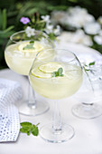 Summery limeade with mint