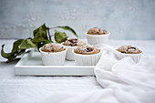 Sour cherry and marzipan muffins (vegan)