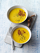 Golden almond and turmeric soup