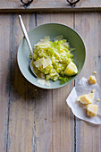 Zucchini and fennel risotto with parmesan