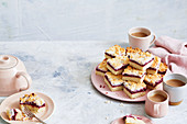 Gluten-free raspberry and coconut slices