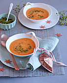 Sweet potato and orange soup for Christmas