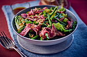 Beef salad with green beans