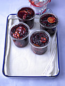 Damson compote with caramelised walnuts