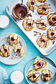 Take 4: Coconut macaroons with jam and chocolate