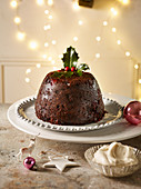 Christmas Pudding mit Ilex