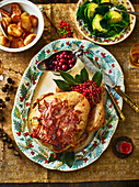 Turkey with bacon and cranberries (Christmas)