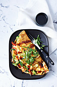 Tofu and vegetable omelettes