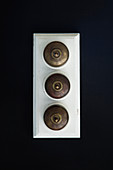 Vintage light switches on wall