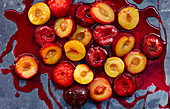 Baked plums