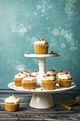 Chai Cupcakes with Pink Peppercorn Sprinkles