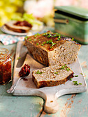 Ultimate family meat loaf with tomato chilli jam