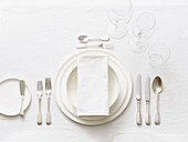 A white place setting