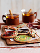 Bonfire biscuits served with tea (England)