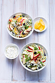 Pointed cabbage coleslaw two ways