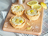 Mini lemon tarts made in muffin tins