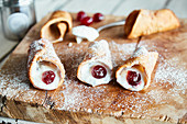 Cannoli (sweet pastry rolls from Sicily)