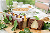Chocolate and pear cake with ginger
