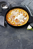 Apricot and almond clafoutis