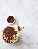 Coffee, hazelnut and chocolate mousse trifle