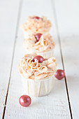 Apple and raspberry cupcakes