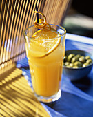 An orange cocktail