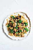 Mushroom and barley pilaf