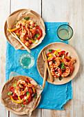 Spanish-style prawns and peppers